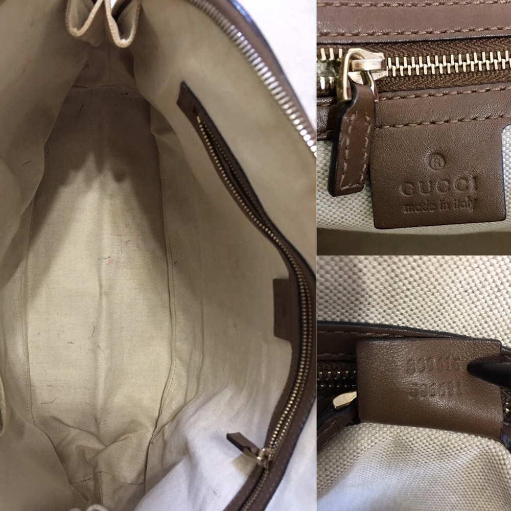 Authentic GUCCI large hand bag coated canvas - Picture 5 of 11